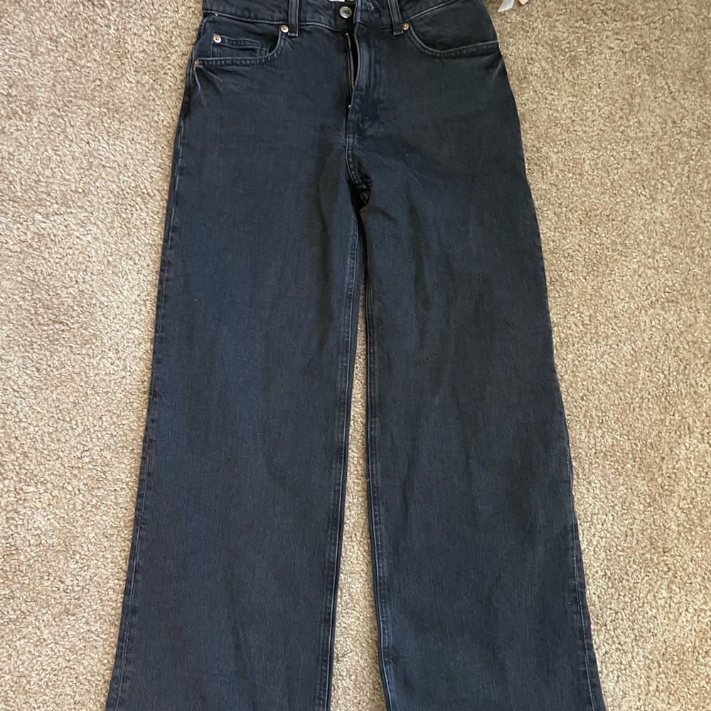Black wide high waisted pants